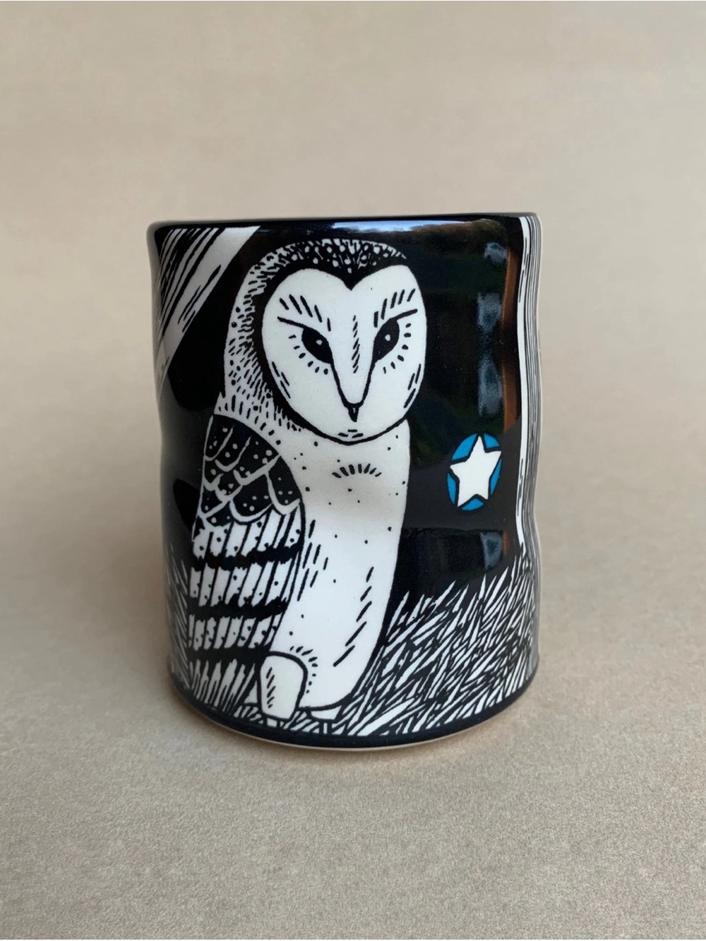 NWOT The Bowl Maker Lucky Barn Owl Cup - Large, MSRP $30.00